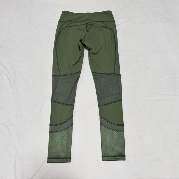 Green Mesh Panel Leggings - Picture 6 of 6
